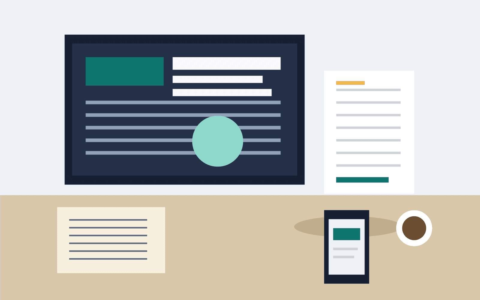 ProjectDesk workspace with academic project documents, request tracking, and payment review screens